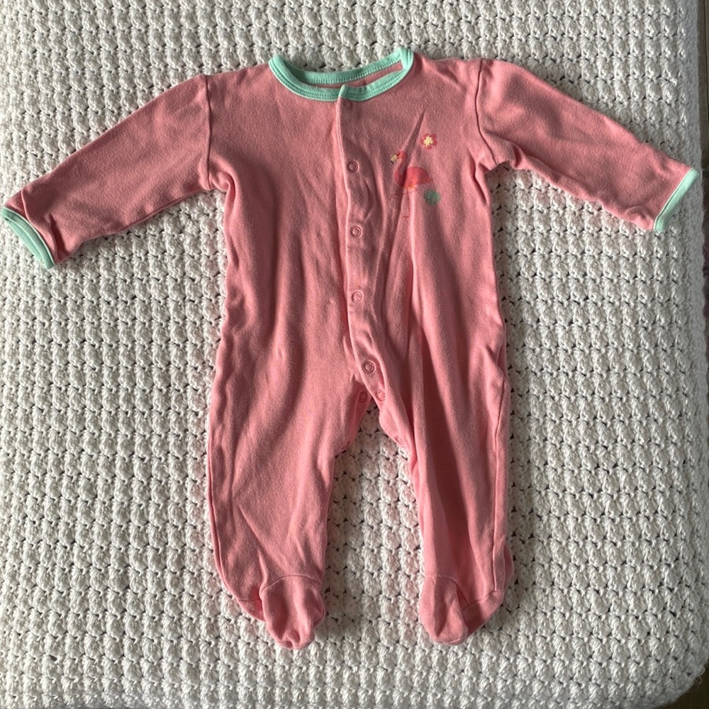 Baby girl button up sleeper